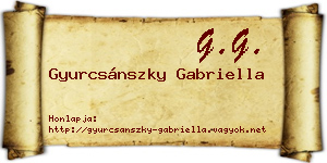 Gyurcsánszky Gabriella névjegykártya